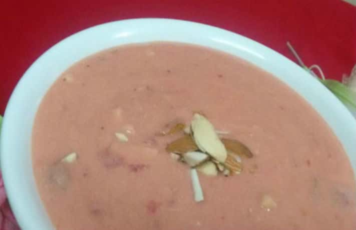 Papaya Strawberry Kheer Recipe